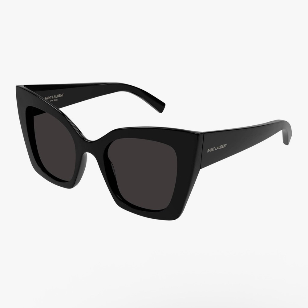 Saint Laurent Black Oversized Cat-Eye Sunglasses